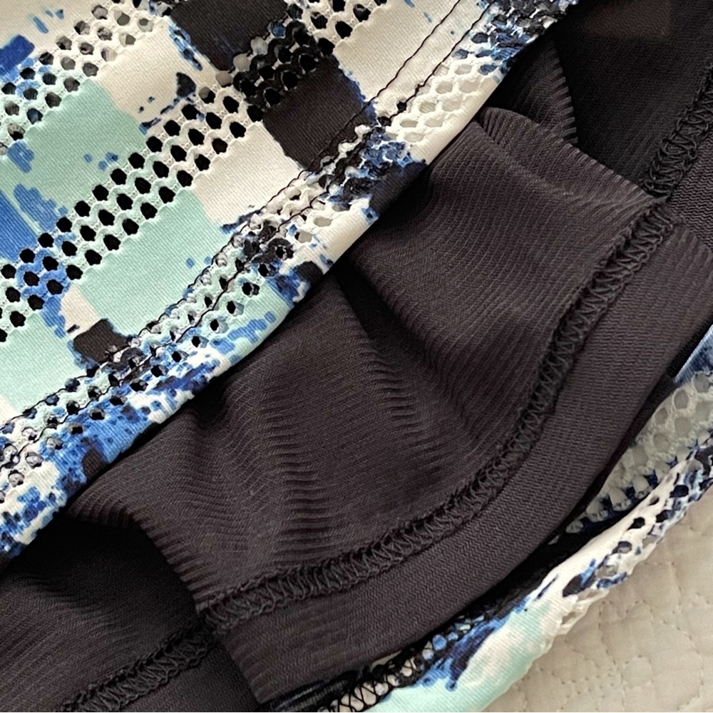 ECI Skirt Women M Blue Pull On Abstract Artsy NWT - Picture 6 of 13